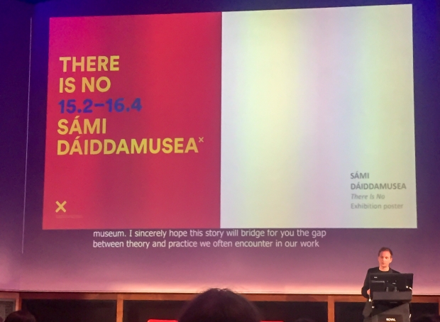 Direktør Jérémie McGowan presenterer Sámi Dáiddamusea på MuseumNext